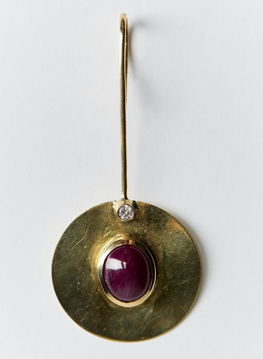 Ruby Pendant, 18k Gold