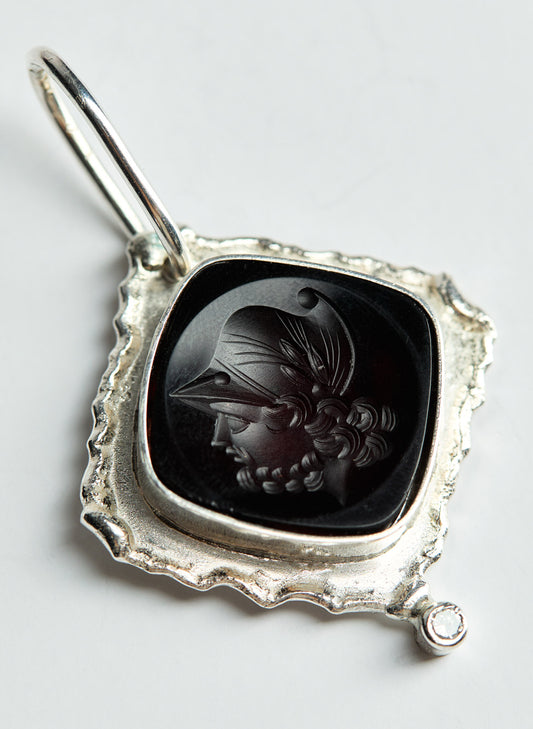 Intaglio Pendant, Sterling Silver