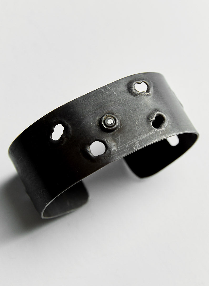 Oxidized Sterling Silver Cuff