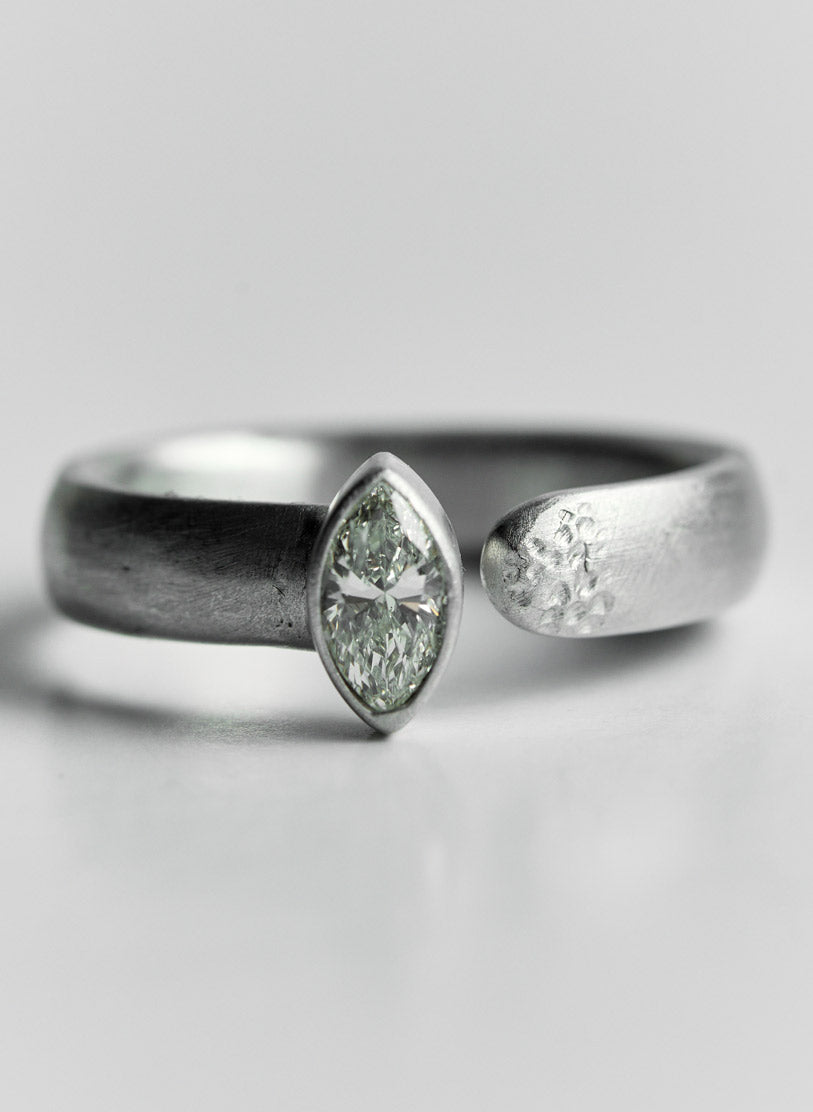 Marque Diamond Ring, 14k White Gold