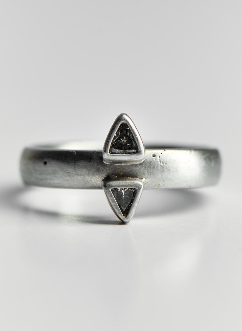 Trulian Brushed White Gold Ring
